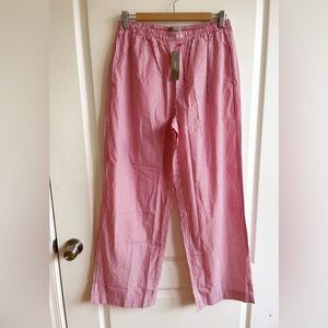 J.crew Red And White Striped Pajama Pants Womens S